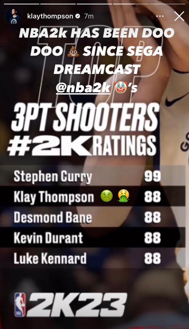 华体会官网入口-汤普森不满个人2K三分球能力值 此事和库里有关？